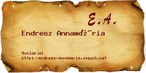 Endresz Annamária névjegykártya