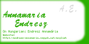 annamaria endresz business card