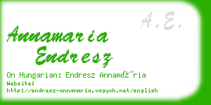 annamaria endresz business card